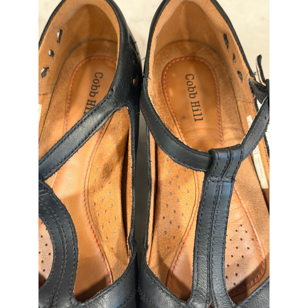 Cobb Hill Angelina Women's Black Leather T Strap Vintage Inspired Comfort Size 7 - Picture 6 of 7